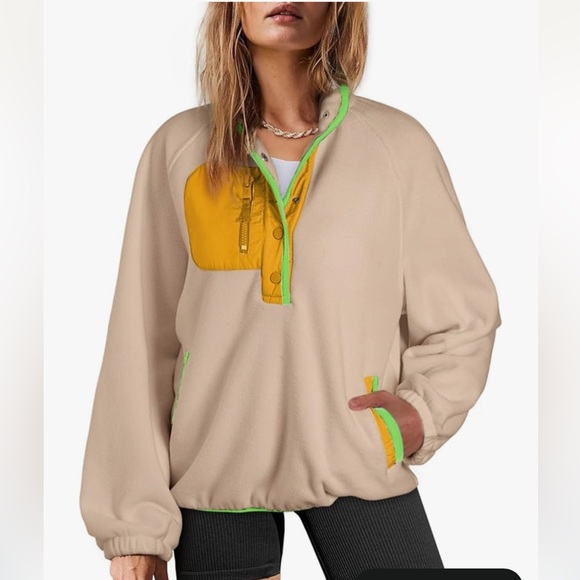 Anthropologie Dokotoo Oversized Fuzzy Fleece sweater Jacket - Picture 2 of 8